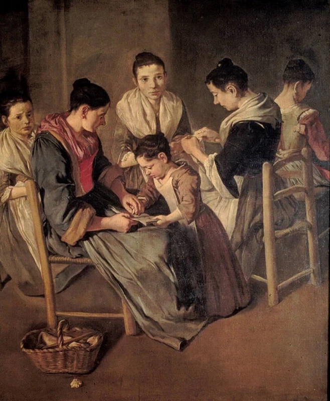 Giacomo Ceruti, il Pitocchetto - 143, Figure femminili che lavorano, Pinacoteca Tosio Martinengo, Brescia
